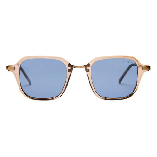 I-SEA Riley Taupe/Navy Sunglasses Sunglasses in at Wrapsody
