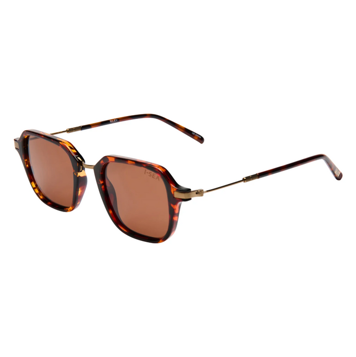 I-SEA Riley Tortoise/Brown Sunglasses Sunglasses in at Wrapsody