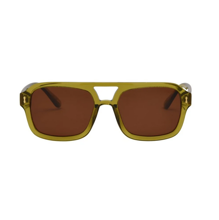 I-SEA Royal Olive/Brown Sunglasses Sunglasses in at Wrapsody