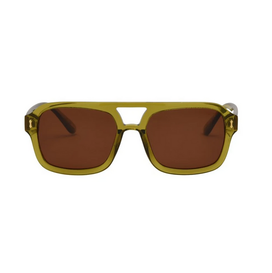 I-SEA Royal Olive/Brown Sunglasses Sunglasses in at Wrapsody