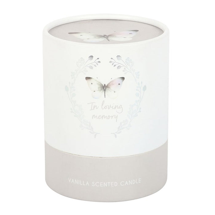 In Loving Memory White Butterfly Vanilla Candle 🇬🇧