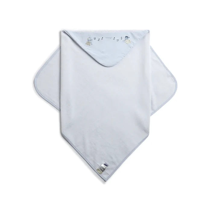 Infants Blue Cotton Bathwrap