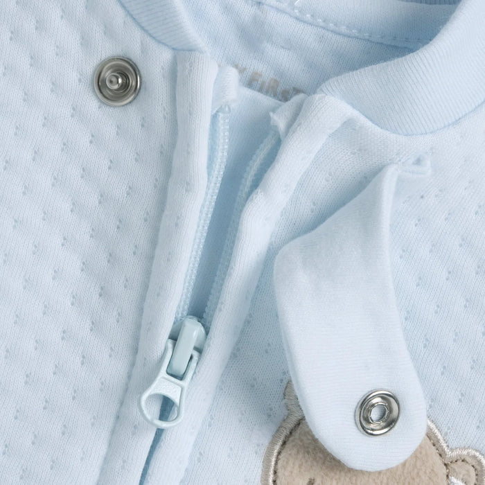 Infants Embroidered Front Opening Babysuit