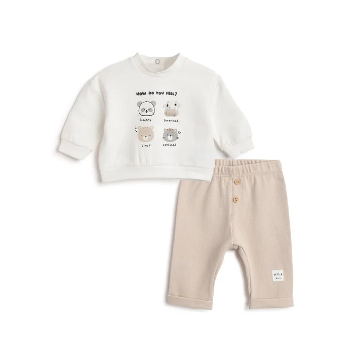 Infants Printed Sweatshirt With Trouser