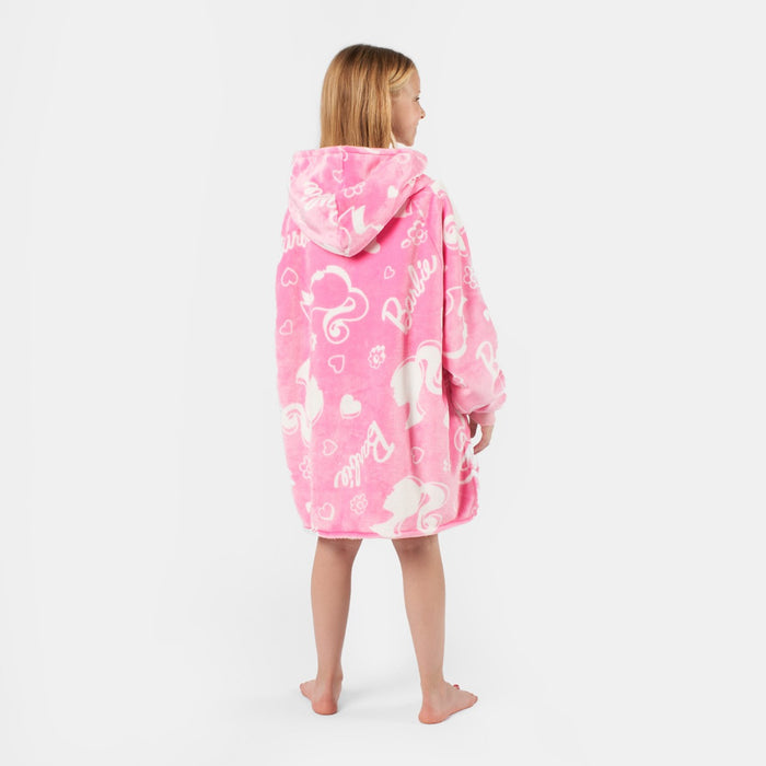 Kids Barbie Hoodie Blanket - Pink 🇬🇧