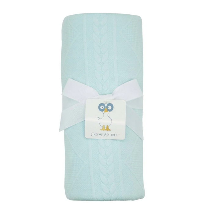 Knit Baby Blanket - Multiple Colors Blankets & Throws in Mint at Wrapsody