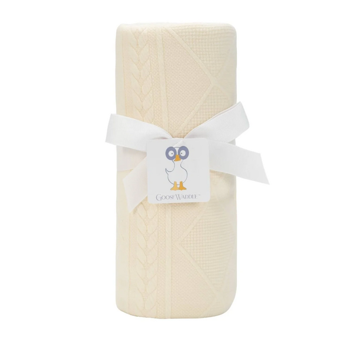 Knit Baby Blanket - Multiple Colors Blankets & Throws in Oatmeal at Wrapsody