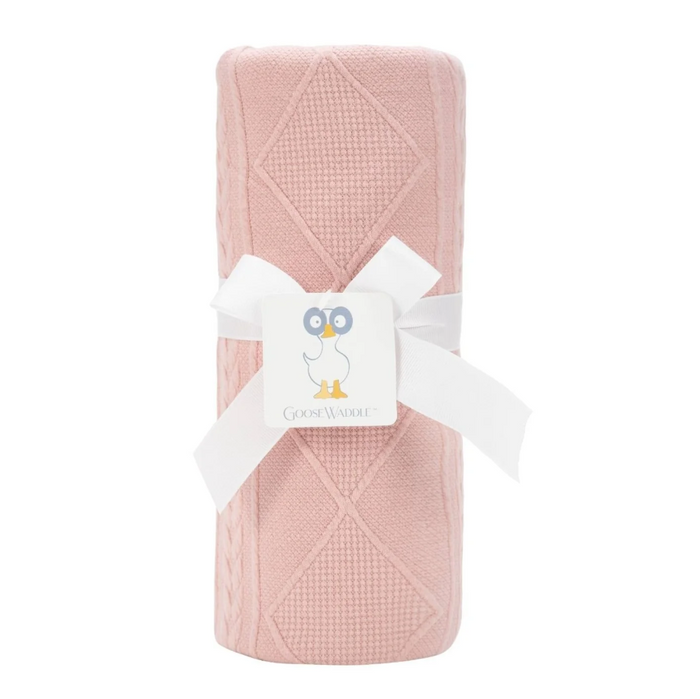 Knit Baby Blanket - Multiple Colors Blankets & Throws in Rose at Wrapsody