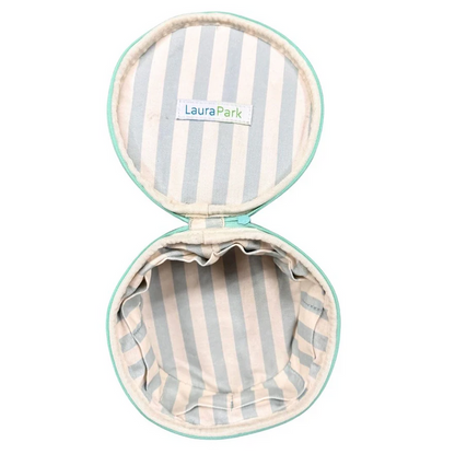 Laura Park Brooks Avenue Round Jewelry Case Travel Accessories in at Wrapsody