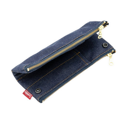 Luddite Folding Denim Pen Case - Okayama Denim