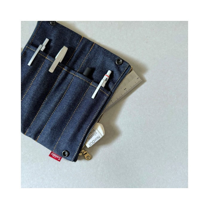 Luddite Folding Denim Pen Case - Okayama Denim