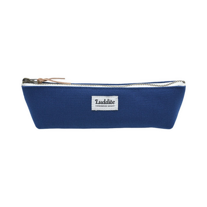 Luddite Skinny Canvas Pen Case - Blue