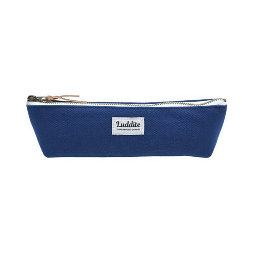 Luddite Skinny Canvas Pen Case - Blue