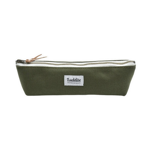 Luddite Skinny Canvas Pen Case - Khaki