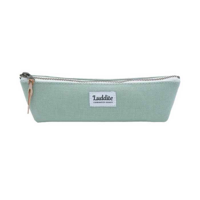 Luddite Skinny Canvas Pen Case - Sage Green