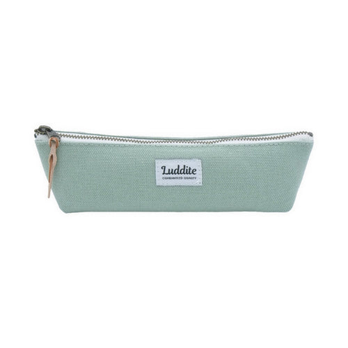 Luddite Skinny Canvas Pen Case - Sage Green