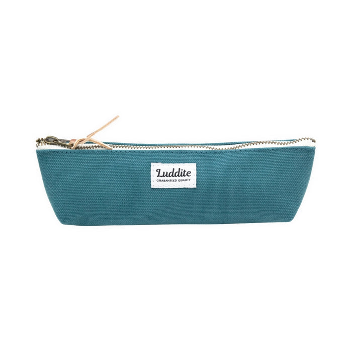 Luddite Skinny Canvas Pen Case - Teal