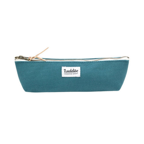 Luddite Skinny Canvas Pen Case - Teal