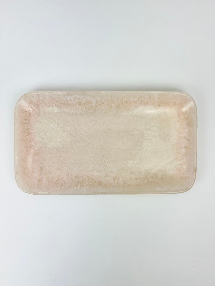 Marbled Resin Pink Tray Home Decor in at Wrapsody