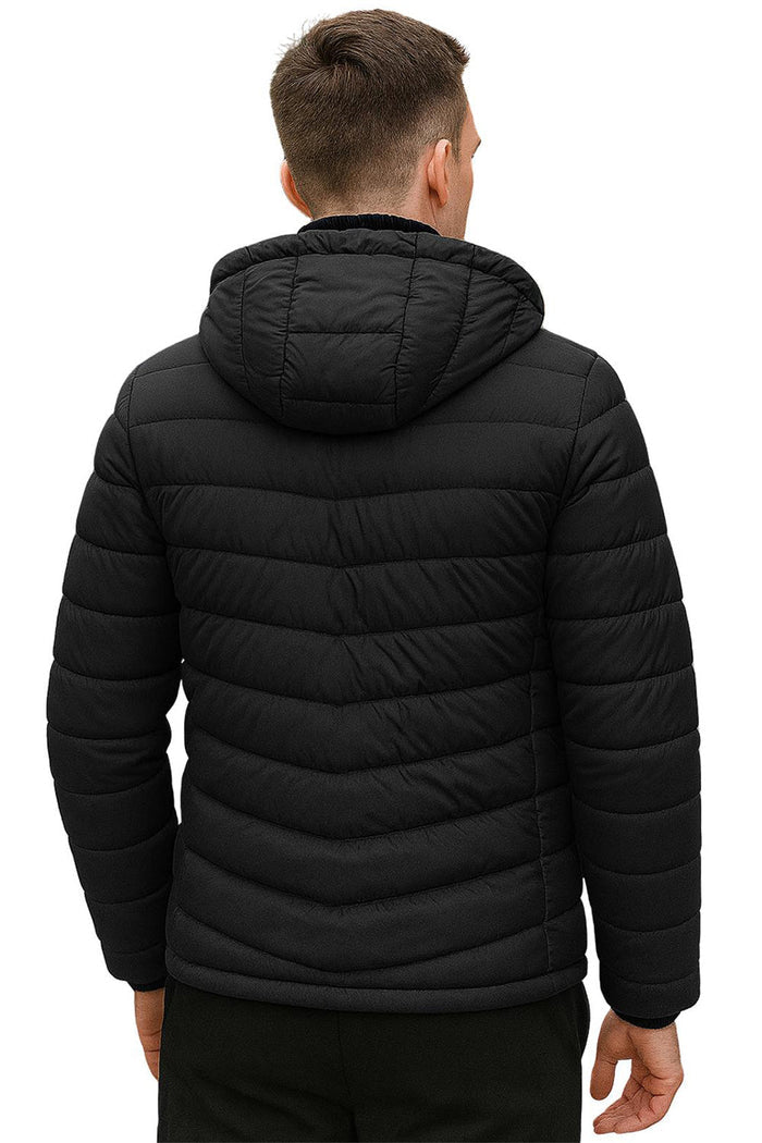 Men’s Puffer Jacket with Removable Hood – Lightweight Padded Winter Coat 🇬🇧