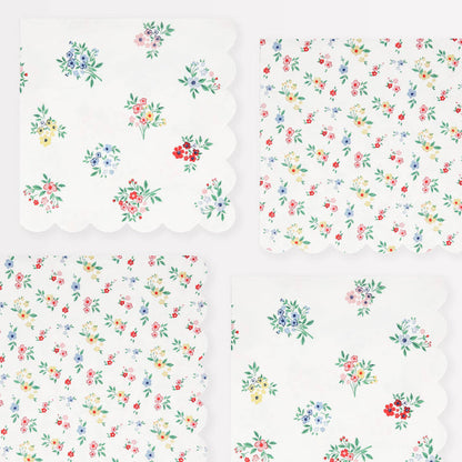 Meri Meri Ditsy Posy Scalloped Napkins
