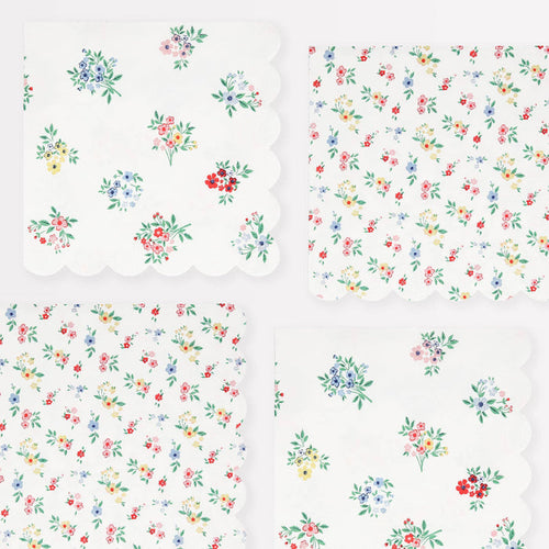 Meri Meri Ditsy Posy Scalloped Napkins