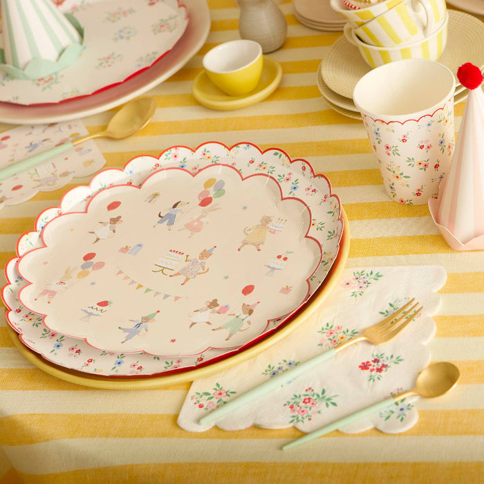 Meri Meri Ditsy Posy Scalloped Napkins