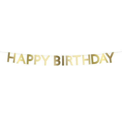 Meri Meri Gold Scallop Happy Birthday Garland