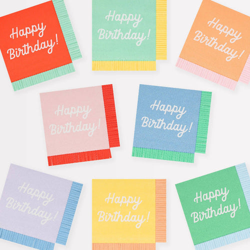 Meri Meri Mixed Happy Birthday Napkins