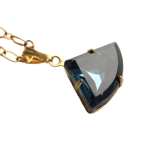 Navy Blue Art Deco Necklace