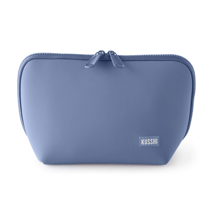 Neoprene Makeup Bag Blue Travel Accessories in at Wrapsody