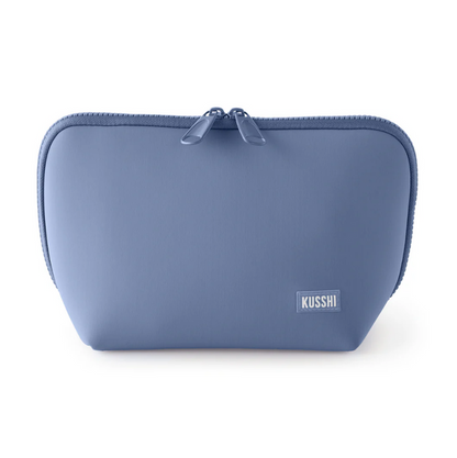 Neoprene Makeup Bag Blue Travel Accessories in at Wrapsody