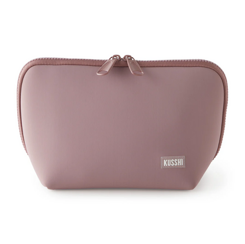 Neoprene Makeup Bag Mauve Travel Accessories in at Wrapsody