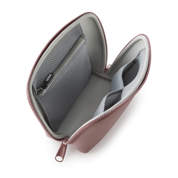 Neoprene Makeup Bag Mauve Travel Accessories in at Wrapsody