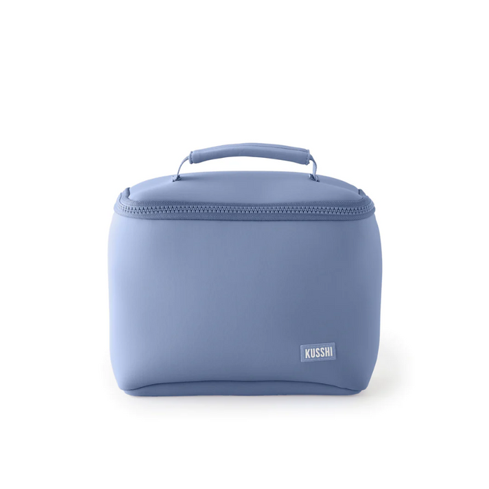 Neoprene Small Train Case Blue Travel Accessories in at Wrapsody