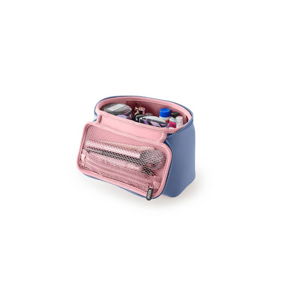 Neoprene Small Train Case Blue Travel Accessories in at Wrapsody
