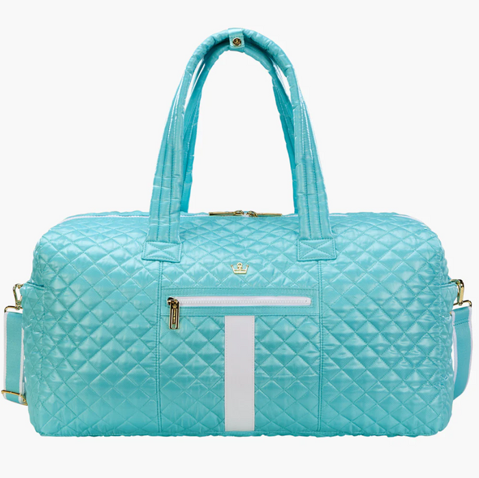 Oliver Thomas 24/7 Weekender Duffle Ocean Blue/White Stripe Luggage in at Wrapsody