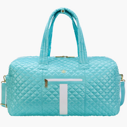 Oliver Thomas 24/7 Weekender Duffle Ocean Blue/White Stripe Luggage in at Wrapsody