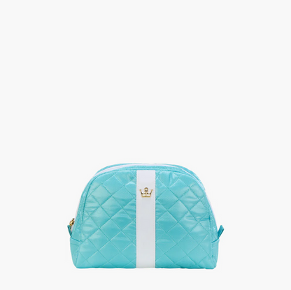 Oliver Thomas KST Cosmetic Medium Ocean Blue/White Stripe Travel Accessories in at Wrapsody