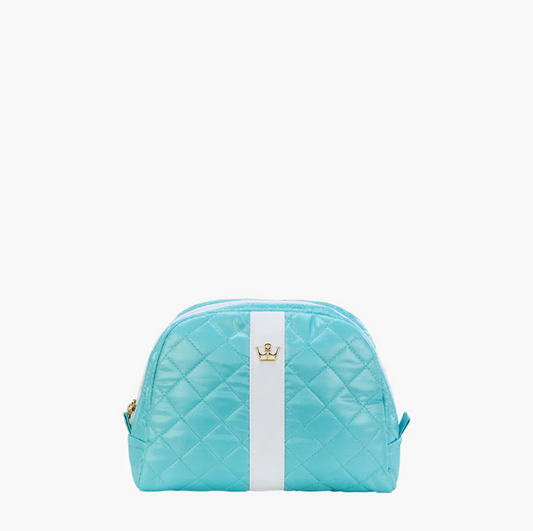 Oliver Thomas KST Cosmetic Medium Ocean Blue/White Stripe Travel Accessories in at Wrapsody