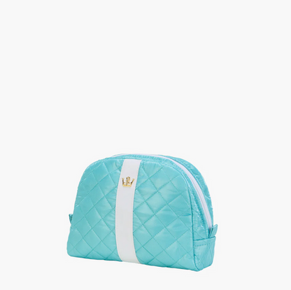 Oliver Thomas KST Cosmetic Medium Ocean Blue/White Stripe Travel Accessories in at Wrapsody