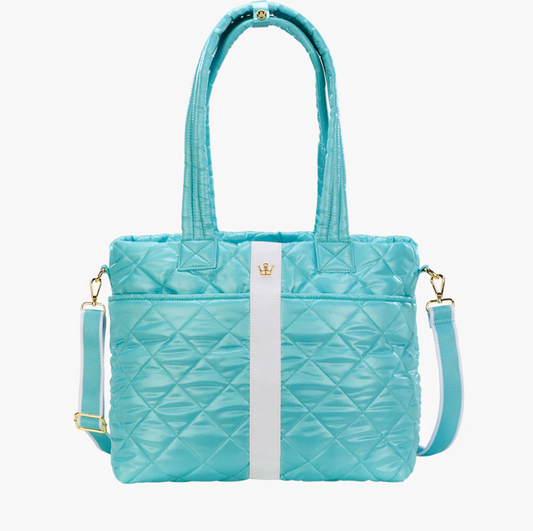 Oliver Thomas Wanderlust Tote Ocean Blue/White Stripe Totes in at Wrapsody