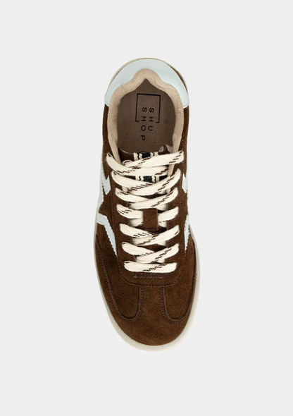 Peaches Brown Suede Sneakers Shoes in at Wrapsody