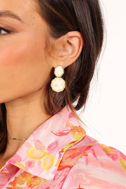 Aquelle Statement Earrings - White
