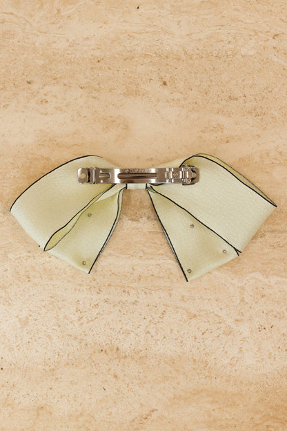 Astor Bow Hair Clip - Cream