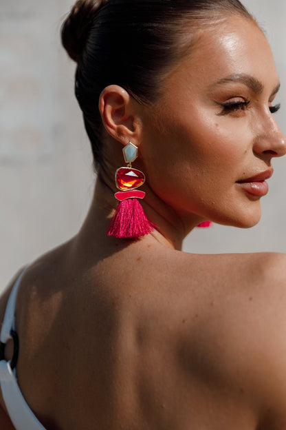 Cora Fringe Earrings - Multi
