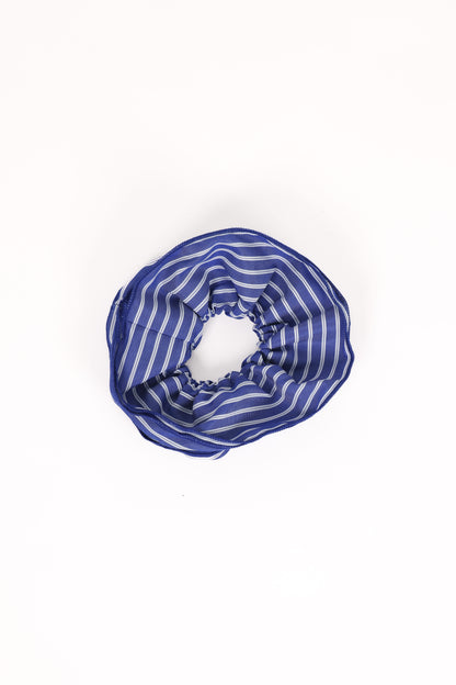 Corina Scrunchie - Blue Stripe