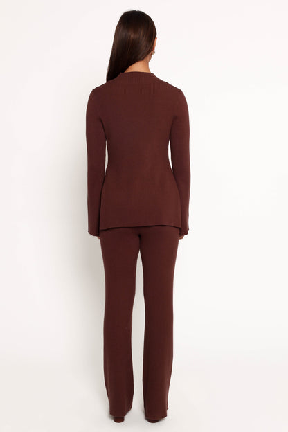 Adrienne Knit Pant - Chocolate