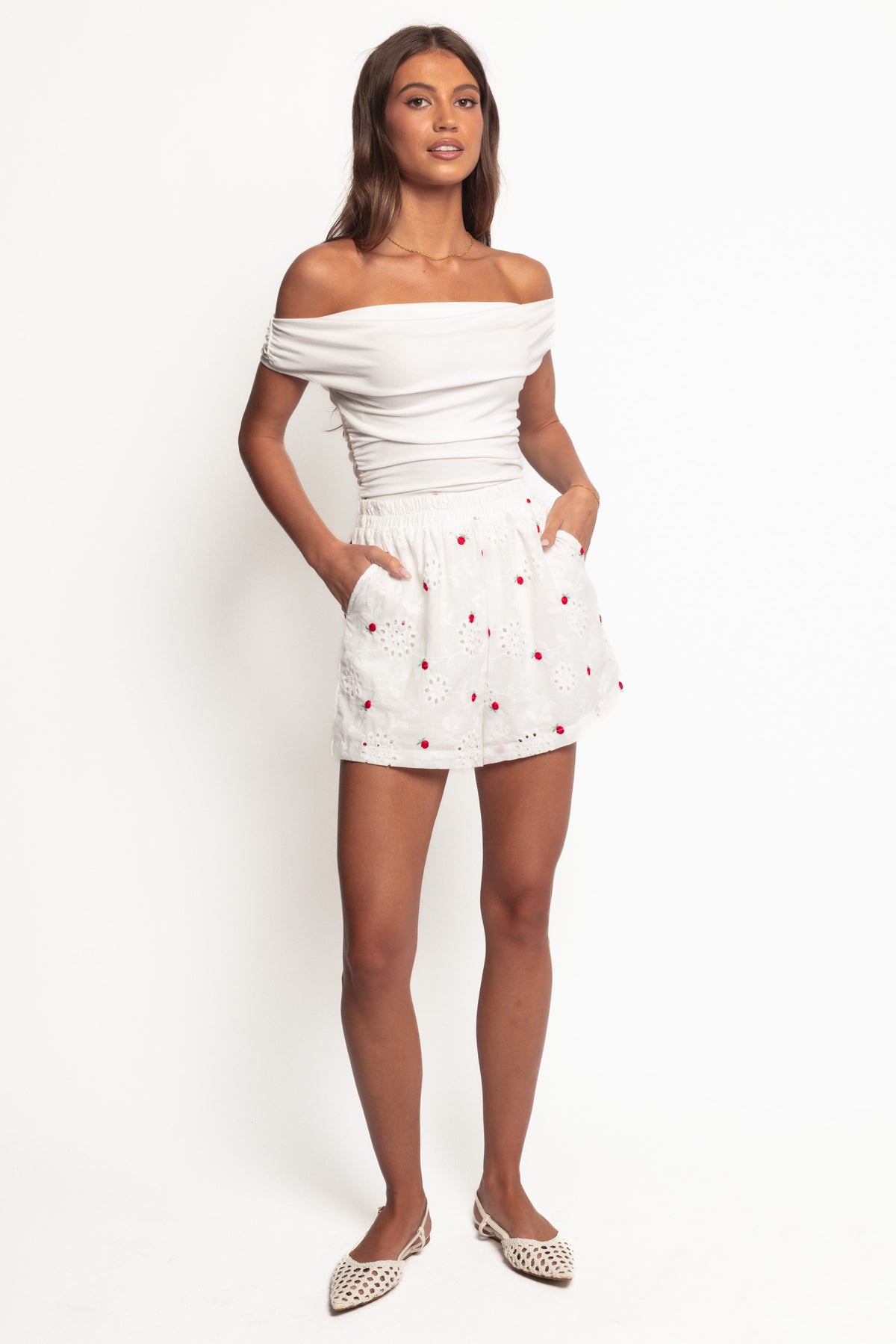 Aisha Shorts - White