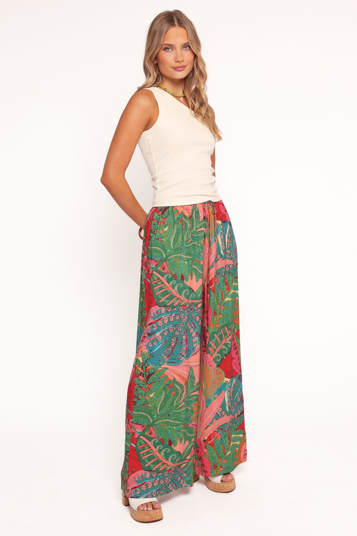 Charly Wide Leg Pant - Calypso Coral